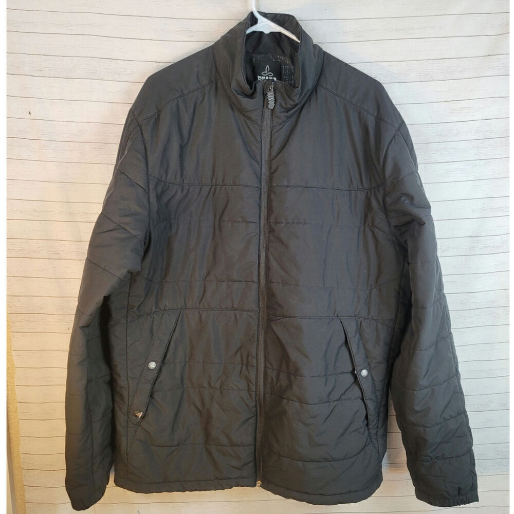 PRANA LIGHT WEIGHT INSULATED PUFFER JACKET IN BLACK, SZ XL